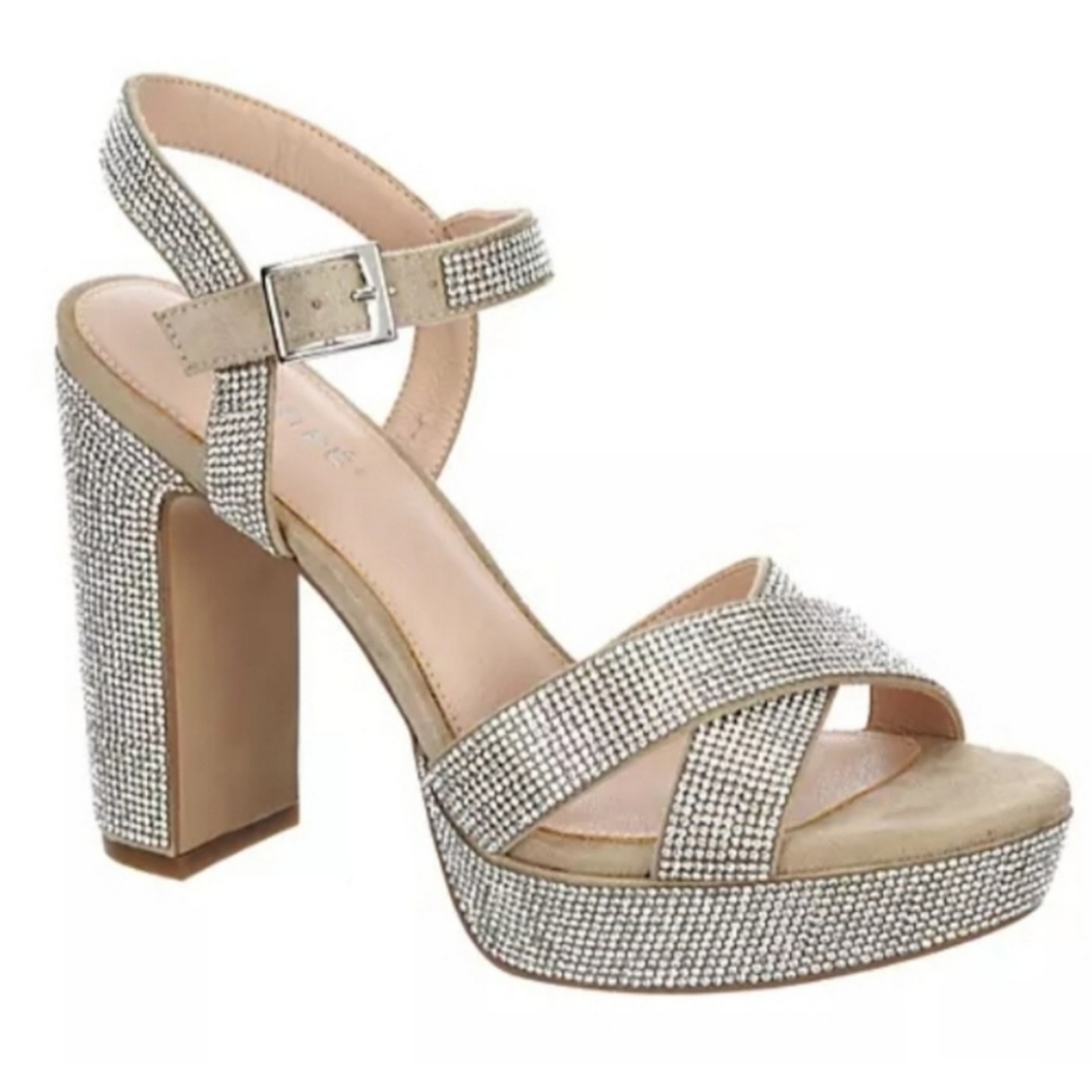Maripe Leilani Glitter Platform Disco Heels size 10